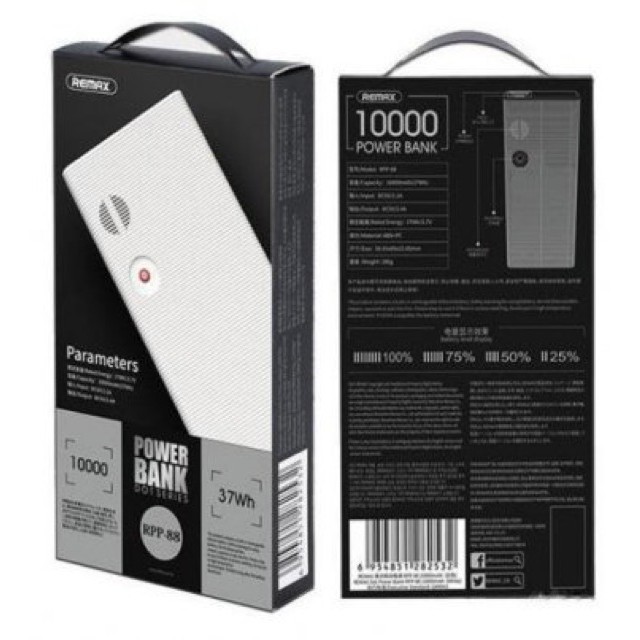 Sạc dự phòng Remax RPP 88 chính hãng dung lượng 10000 mAh