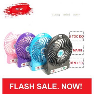 Quạt Mini Tích Điện CartoonFan Sạc USB Để Bàn Siêu Mạnh Có 3 Cấp Độ