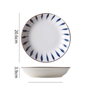Đĩa Sứ Men Cao Cấp Phong Cách Nhật Bản