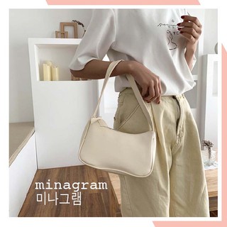 Túi xách nữ ulzzang da mềm quai ngắn cắp nách Hàn Quốc MINAGRAM ZBK9673