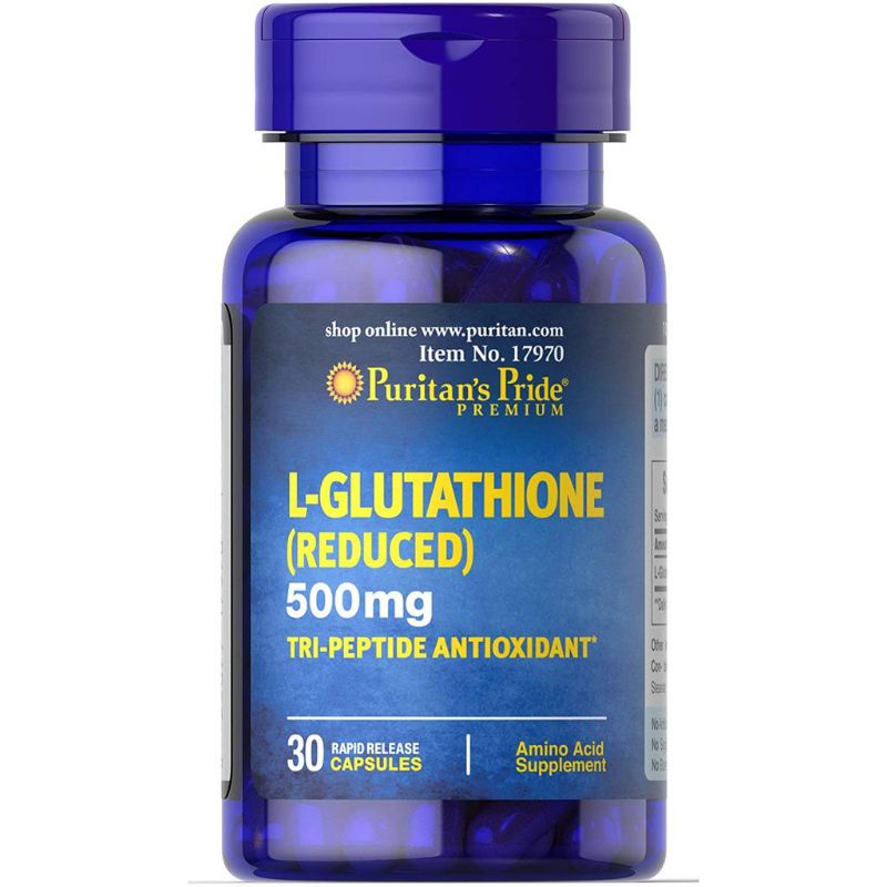 Viên Uống Trắng Da, Chống Oxy Hóa, Bổ Gan - Glutathione 500mg Puritan's Pride 30 viên