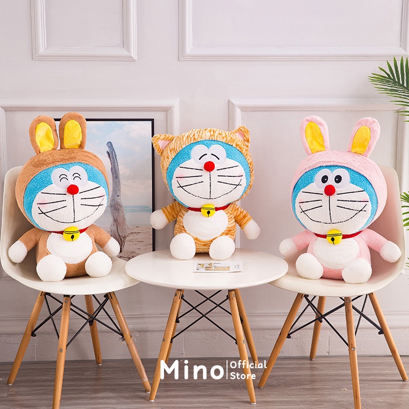 Gấu Bông Doreamon Cute Hồng Xám MINO STORE TH200