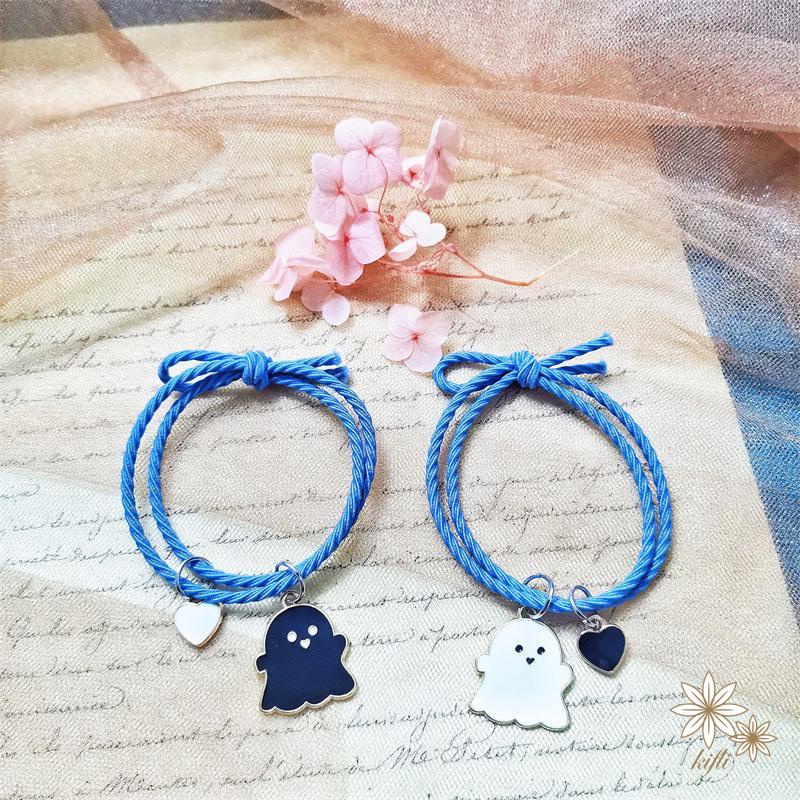 【kifli】Vòng Tay Dây Bện Cặp Đôi Thiết Kế Nam Châm Công Dụng Kép Đơn Giản Thời Trang