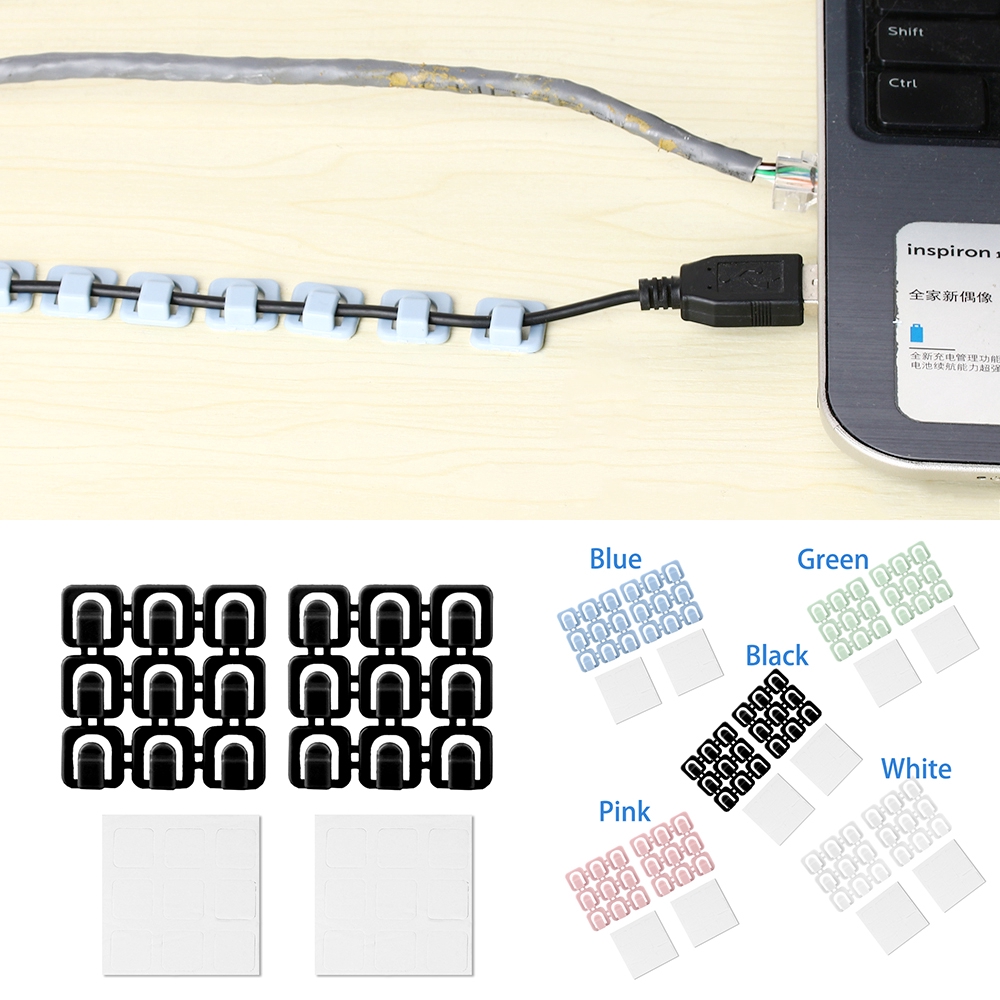 Set 18 kẹp gắn giữ dây cáp tiện dụng