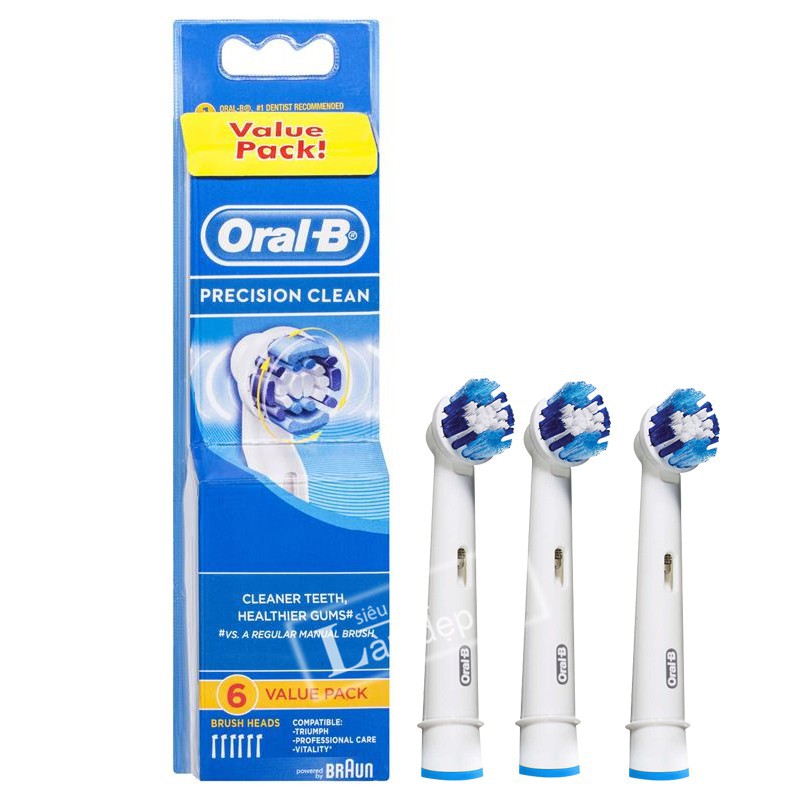 [CHÍNH HÃNG] Set 2 Đầu Bàn Chải Điện Precision Clean Oral-B - 100% Authentic