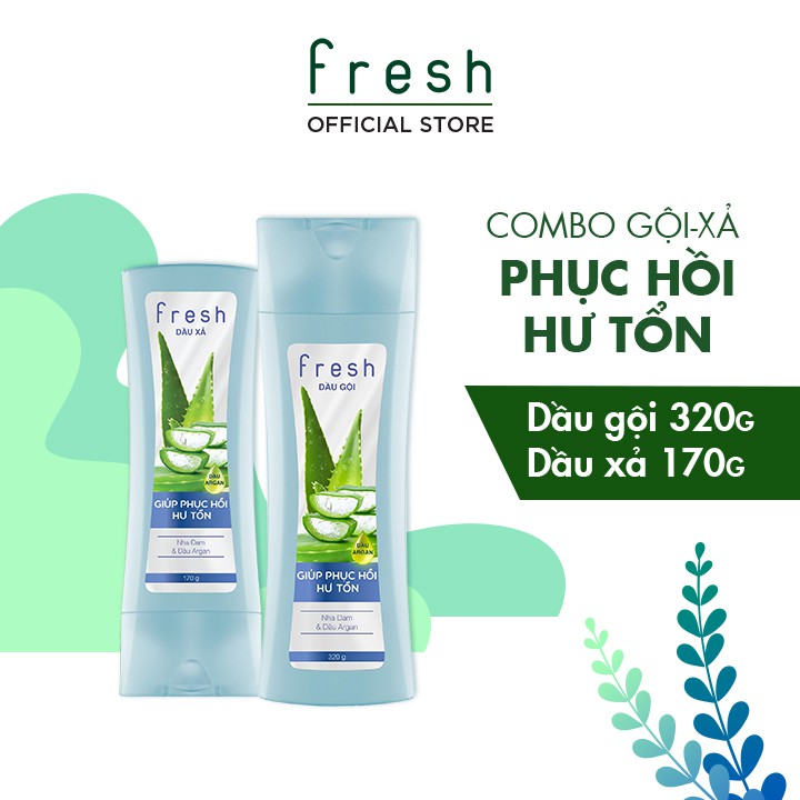 Combo Gội Xả Fresh Phục Hồi Hư Tổn 320g + 170g