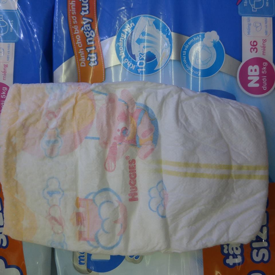 [CHÍNH HÃNG]Tã Dán Sơ Sinh Huggies NB36/NB74 36-74 miếng cho bé dưới 5kg từ 1 ngày tuổi