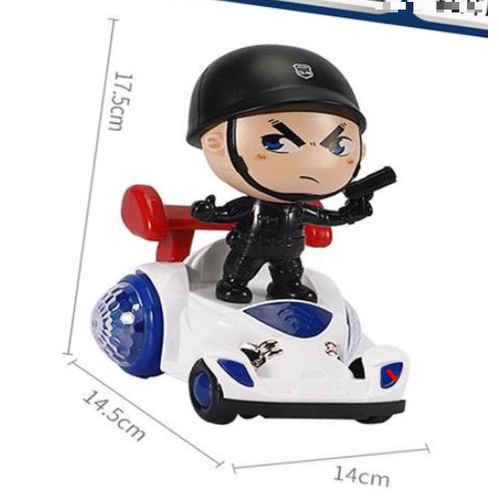 [Hàng mới về] Đồ chơi Spider man, Captain, Cảnh sát chạy xe cân bằng Xoay tròn Phát Sáng Phát Nhạc