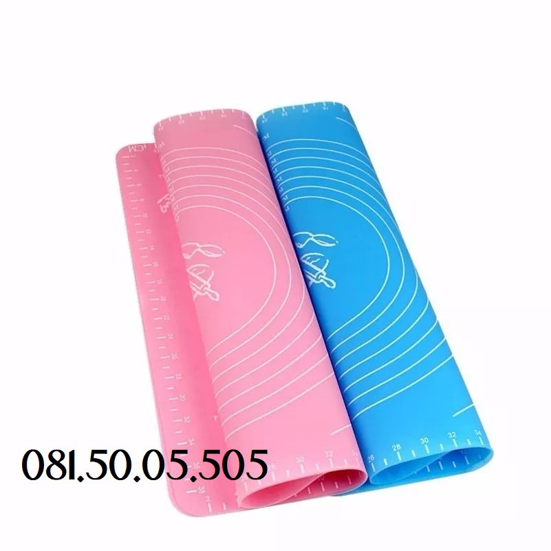 Tấm nhào bột Silicone Mat chống dính, trượt làm bánh sữa chua, bao, quy, gạo, trân châu ... baking 50x40cm