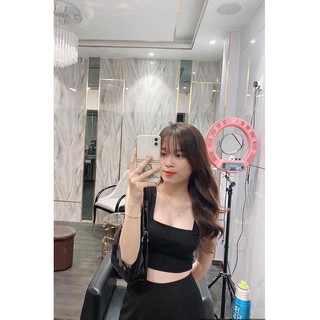 Áo Croptop Hai Dây Croptop Cổ Vuông Croptop Sát Lách
