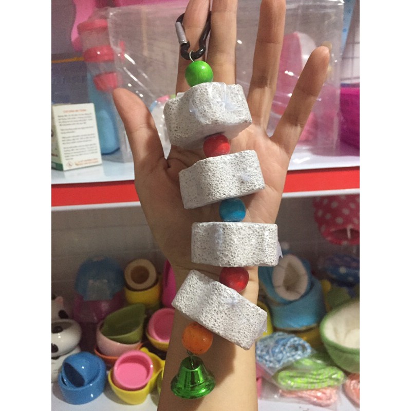 đá mài răng canxi dây chuông cho hamster , thỏ , bọ , sóc cảnh , vẹt