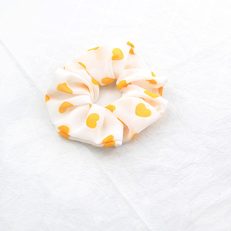 Dây buộc tóc scrunchie hình tim phong cách thời trang Hàn Quốc