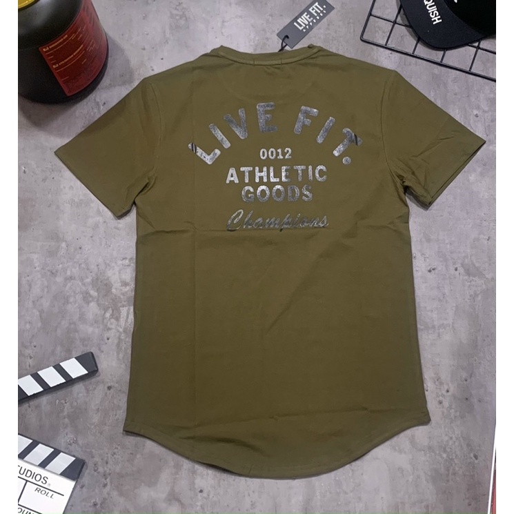 [giảm sốc]áo gym nam LIVEFIT cotton 100% form body cực chất.