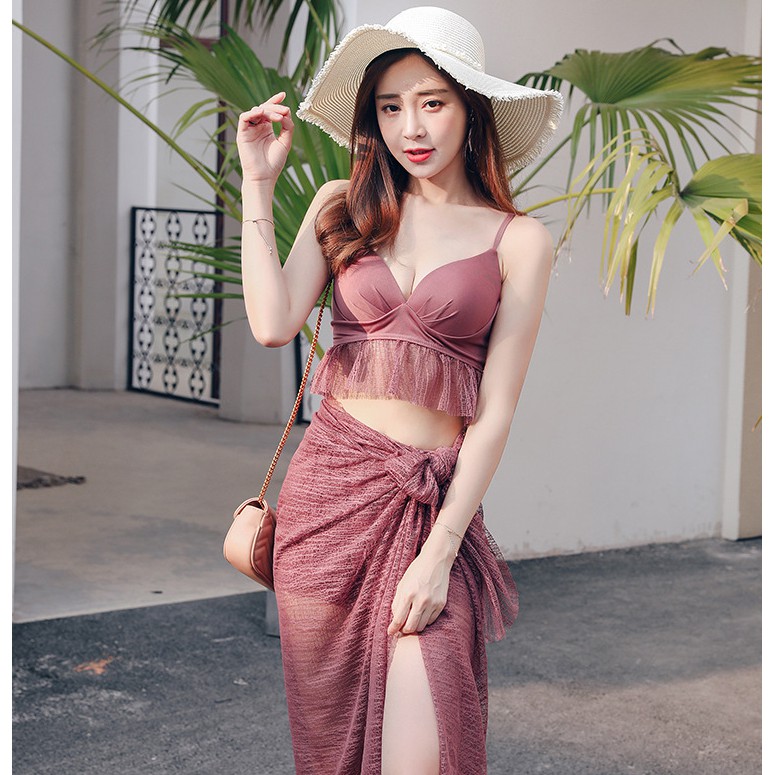 Đồ Bơi Nữ Bikini 3 Mảnh Phong Cách Hàn Quốc | BigBuy360 - bigbuy360.vn