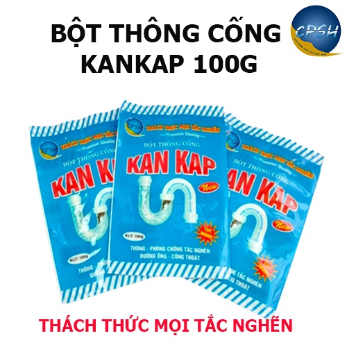 Bột Thông Cống KanKap 100g Siêu Tốc Thách Thức Mọi Tắc Nghẽn, Bột Thông Bồn Cầu, Chậu Rửa Bát Hiệu Quả Nhất Hiện Nay