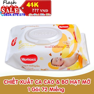 Khăn Ướt Huggies Cacao và Bơ Hạt Mỡ - Gói 72 Miếng