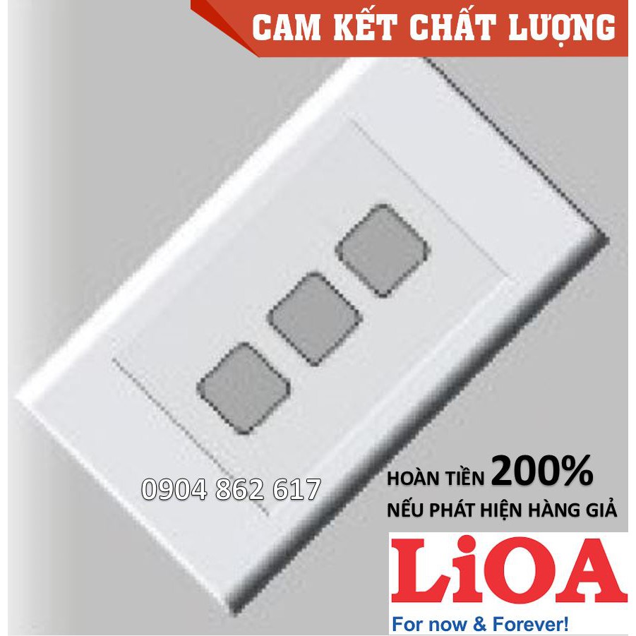 Mặt 2 ổ cắm đa năng 3 chấu LiOA ,công tắc LiOA chính hãng, Nhựa TRẮNG, tiếp điểm ĐỒNG