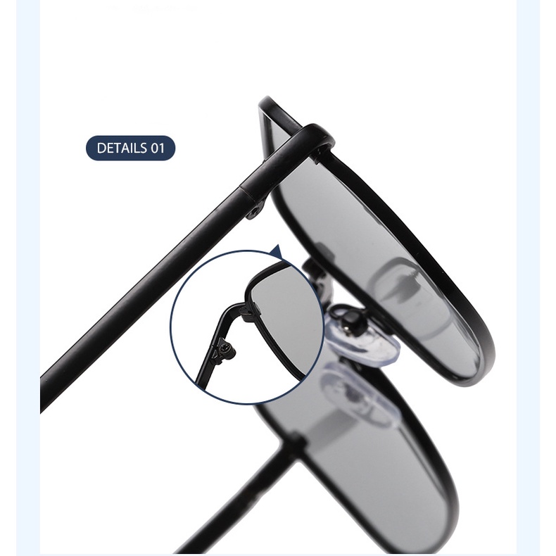 Kính quang sắc mới Kính râm phân cực nam có thể gập lại Kính đổi màu