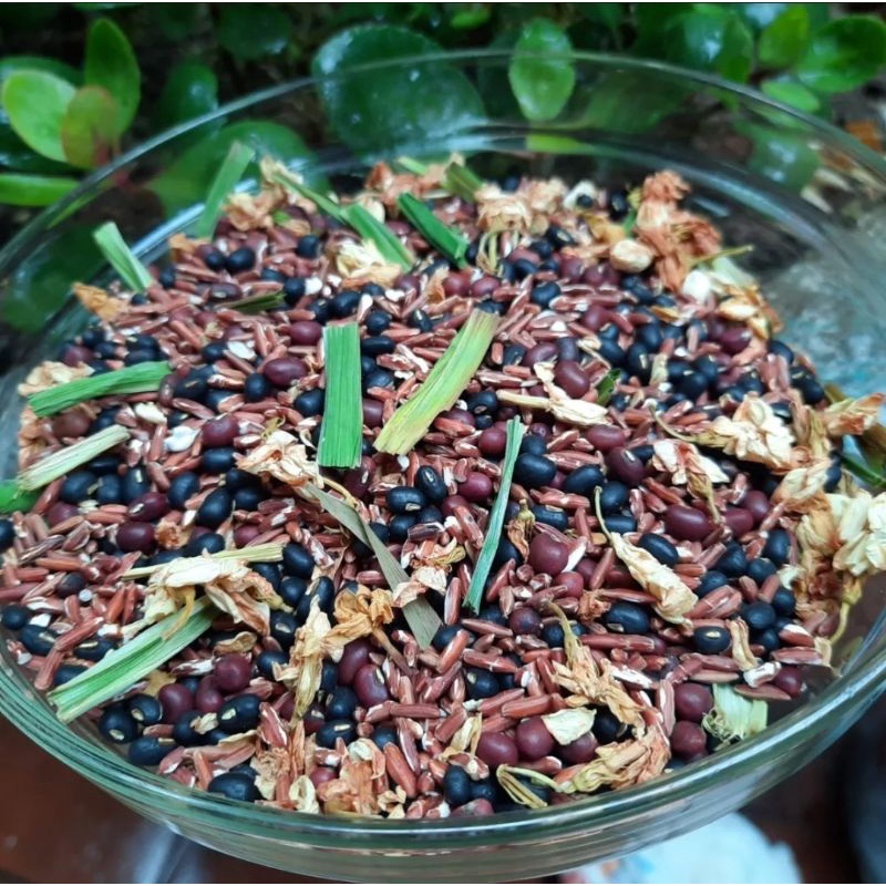 Combo 2 ký Trà Gạo Lứt, Đậu Đen Xanh Lòng, Hoa Nhài, Xạ Đen, Lá Sen, Lá Dứa