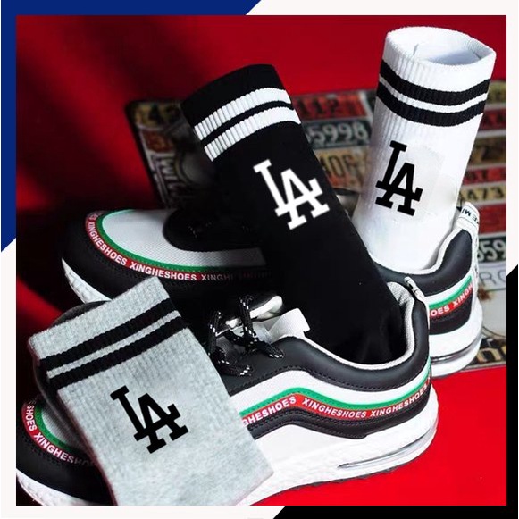 Tất/vớ dệt kim Adidas cổ cao, Nike, Puma, Mizuno, Jordan, Drew, NY, LA, nam nữ, Unisex, thời trang, thể thao, bóng đá
