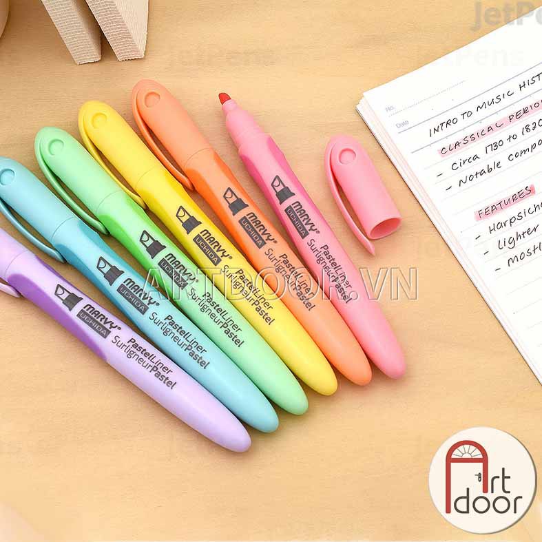 [ARTDOOR] Bút vẽ dạ quang MARVY Pastel Highlight