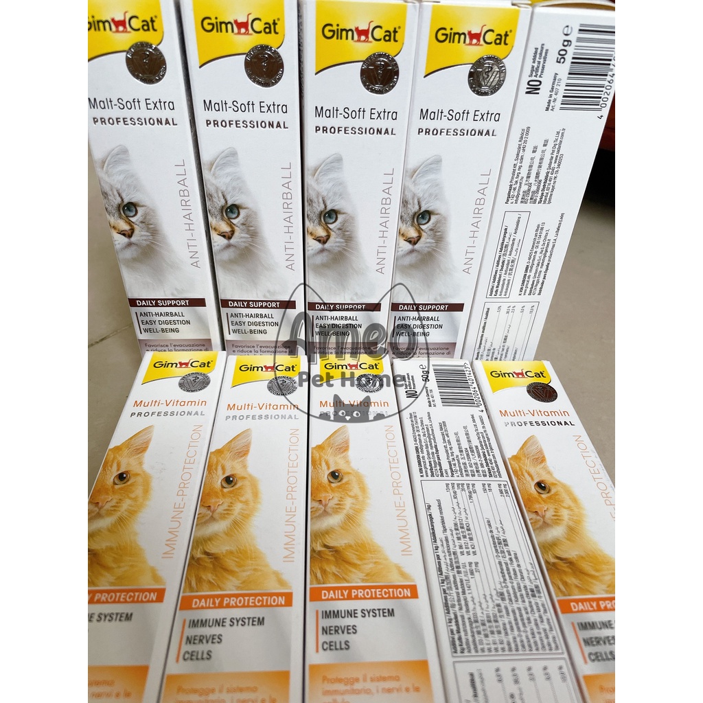 Gel dinh dưỡng cho mèo Gimcat Malt-Soft Extra Anti Hairball | Gel gimcat cho mèo tiêu búi lông và hỗ trợ tiêu hóa