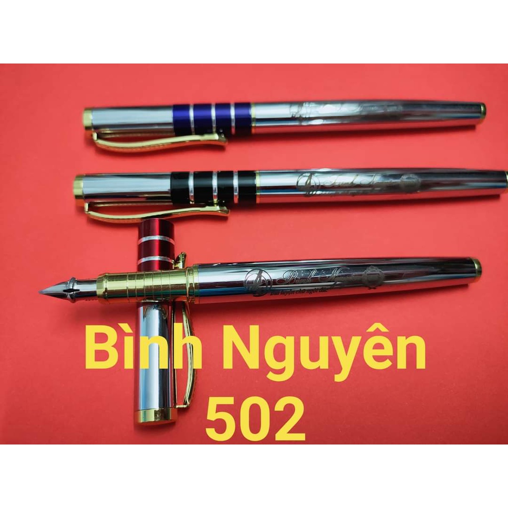 Bút máy luyện chữ đẹp Bình Nguyên 502 bút máy nét thanh đậm ngòi Thép