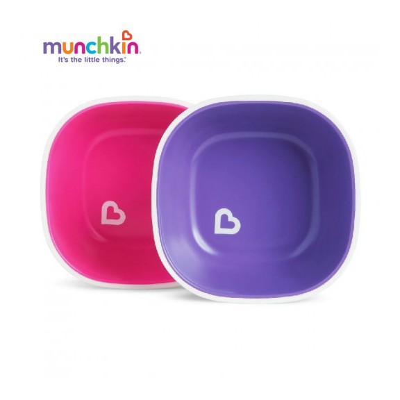 Bộ 2 bát chống trượt Munchkin (hồng-tím) V1625
