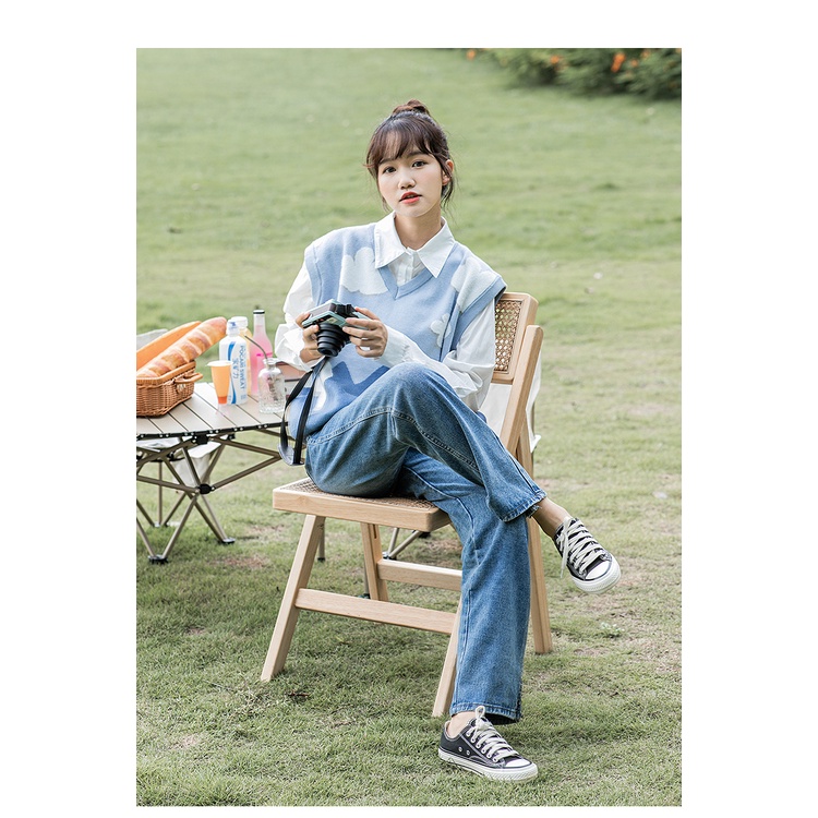 Áo len không tay in họa tiết dễ thương thời trang cho nữ
 | BigBuy360 - bigbuy360.vn