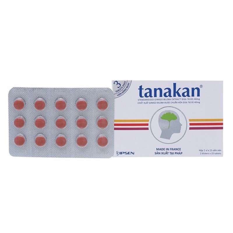 Tanakan viên bổ não Pháp chính hãng hộp 30 viên