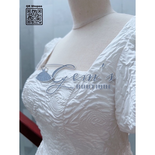VÁY/ĐẦM THIẾT KẾ CAO CẤP CỔ VUÔNG TAY PHỒNG THẮT DÂY TIỂU THƯ D04 CÓ ẢNH THẬT