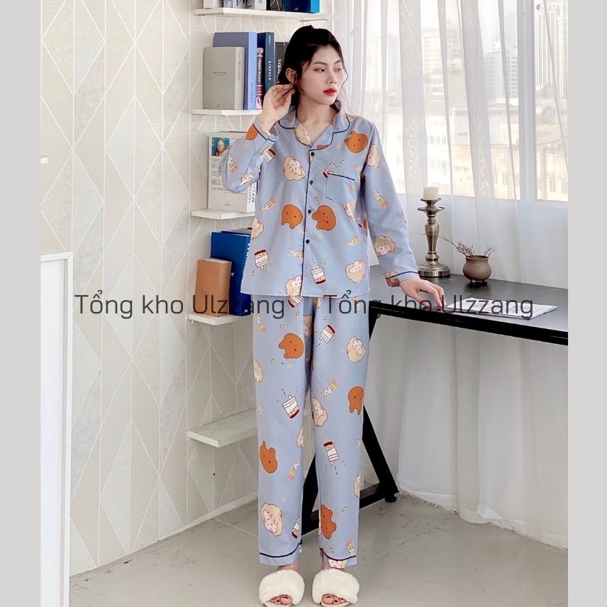 Bộ ngủ pijama kate thái tay dài quần dài ❤️ ❤️