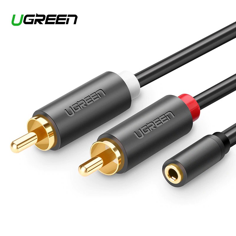 Ugreen 3.5MM Female To 2RCA Male Audio Cable Laptop/Tablet/MP3