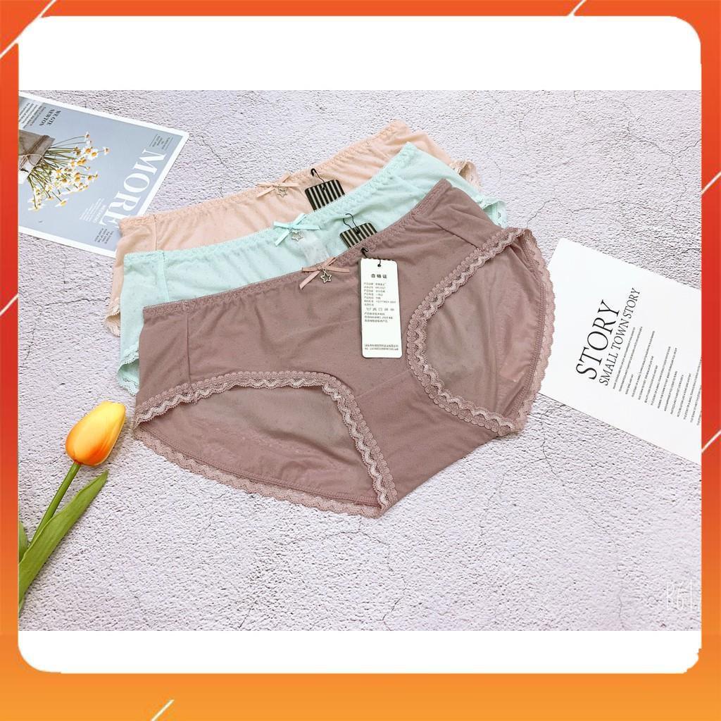 Quần lót nữ thông hơi cao cấp nhẹ tênh thoáng mát viền ren Q2963