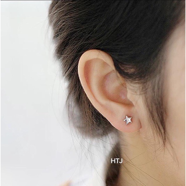 Bông tai nụ ngôi sao bạc thật - Kho sỉ bạc Nhất Linh