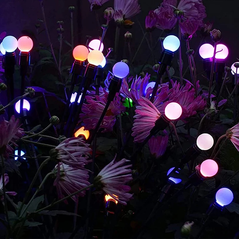 Đèn Led Trang Trí Lối Đi 2 Kiểu Hình Tròn Bằng Nhựa ABS Chống Mưa Chạy Bằng Năng Lượng Mặt Trời