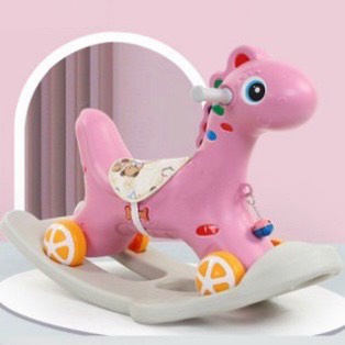 NGỰA BẬP BÊNH MOMMYKIDS MINH CHÂU CHO BÉ KẾT HỢP XE CHÒI CHÂN 2 TRONG 1