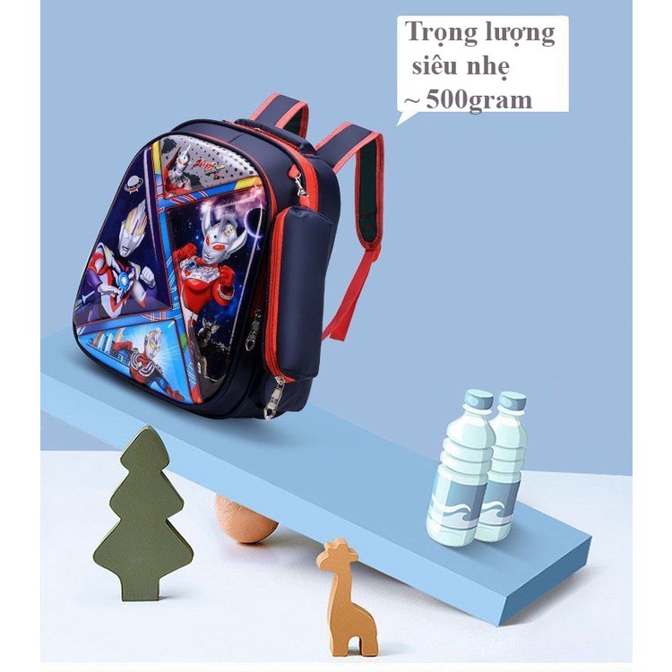 [ Size cao 37cm] Balo cho bé hình 3D dễ thương siêu nhẹ chống thấm tuyệt đối Kèm theo túi đựng bút bằng vải xinh xắn