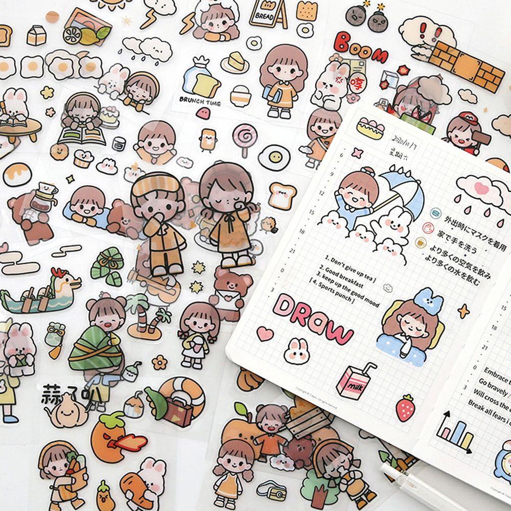 Bộ 20 Tấm Sticker PET Dán Trang Trí Sổ Tay