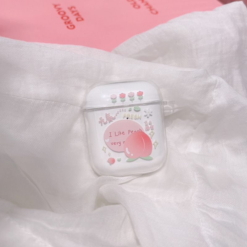 Vỏ Bảo Vệ Hộp Sạc Tai Nghe Airpods 1/2 Siêu Đáng Yêu Bằng Silicon Dẻo i12