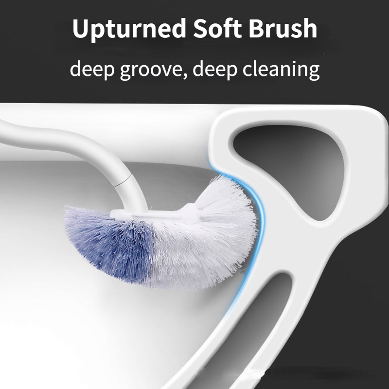 Bộ Cọ Chà Toilet Tay Cầm Dài Lông Mềm Đa Năng Phong Cách Nhật Bản