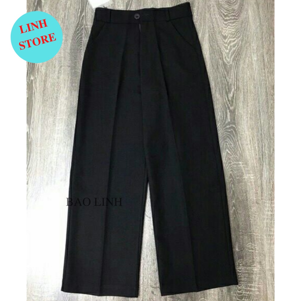 Quần Suông Ống Rộng Nữ Lưng Cao LINH STORE Công Sở Chất Liệu Tuyết Mưa Vitex Mặc Đi Làm Đi Học