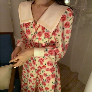 Đầm Cổ Yếm In Hoa Thời Trang Nữ Tính 2020