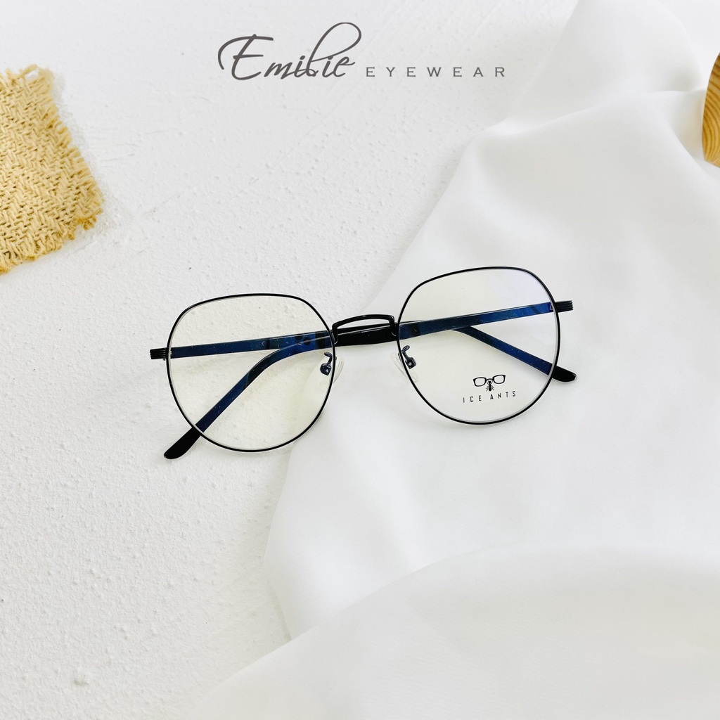 Gọng kính kim loại tròn bầu nam nữ Kính mắt Emilie phụ kiện thời trang 1005