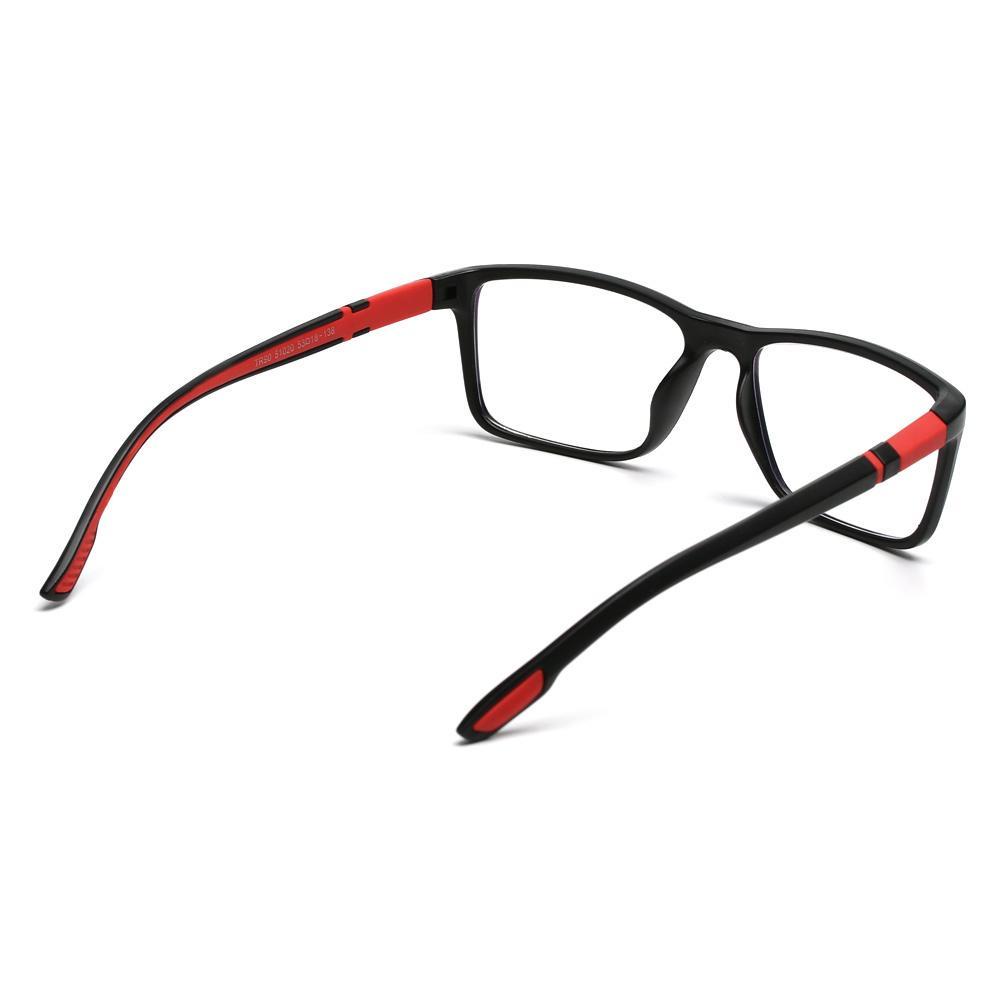 The new anti-blue light dual-light presbyopic glasses look far and near multi-functional presbyopia black frame red legs