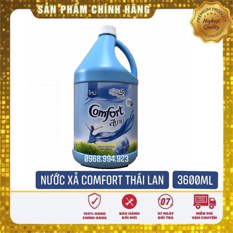 Nước xả comfort can thái lan 3600ml (3 màu trắng, hồng, xanh)