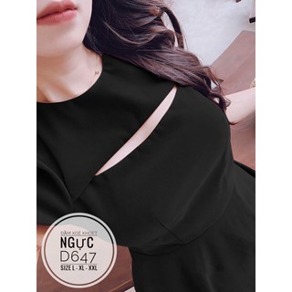 Bigsize Đầm xoè khoét ngực D647