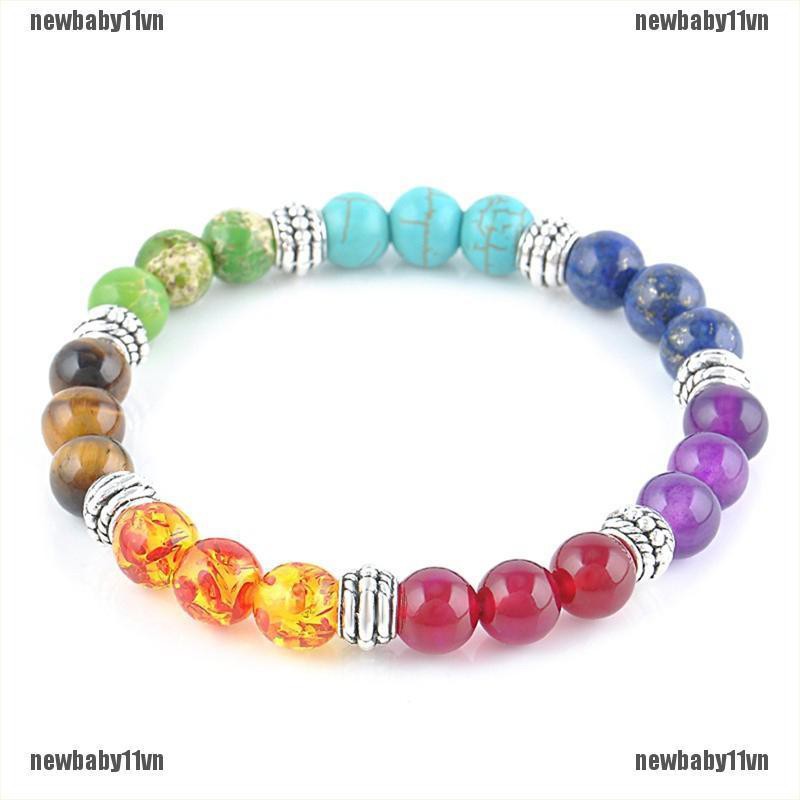 Vòng đá 7 hạt Chakra độc đáo thời trang dành cho nữ