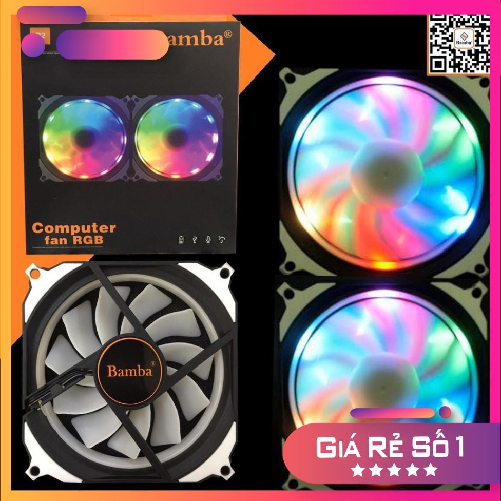 FAN CASE 12CM LED RGB (TỰ ĐỔI MÀU) BAMBA B2