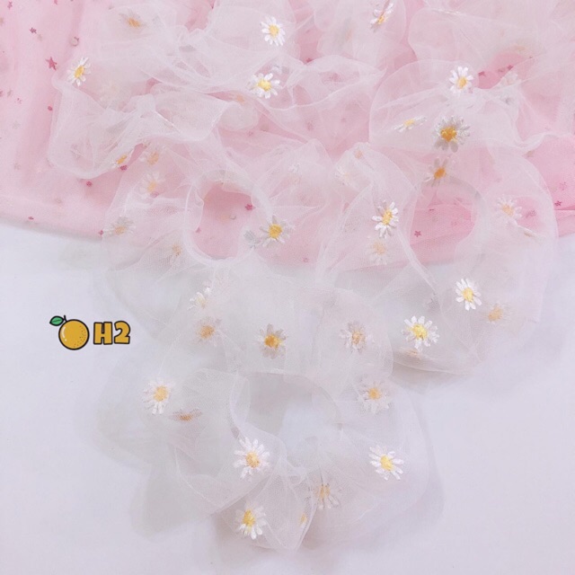 COD Scrunchies chun buộc tóc cúc họa mi